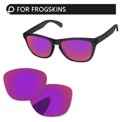 Фиолетовый красный зеркало Поляризованные замена оптические стёкла для Frogskins Солнцезащитные очки женщин рамки 100% UVA и UVB защиты