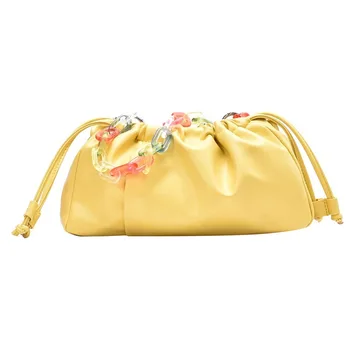 

Colors Chain PU Leather Cloud Bags for Women New Small Female Shoulder Crossbody Bag Summer Fashion Ladies' Travel Hobos Bag Sac