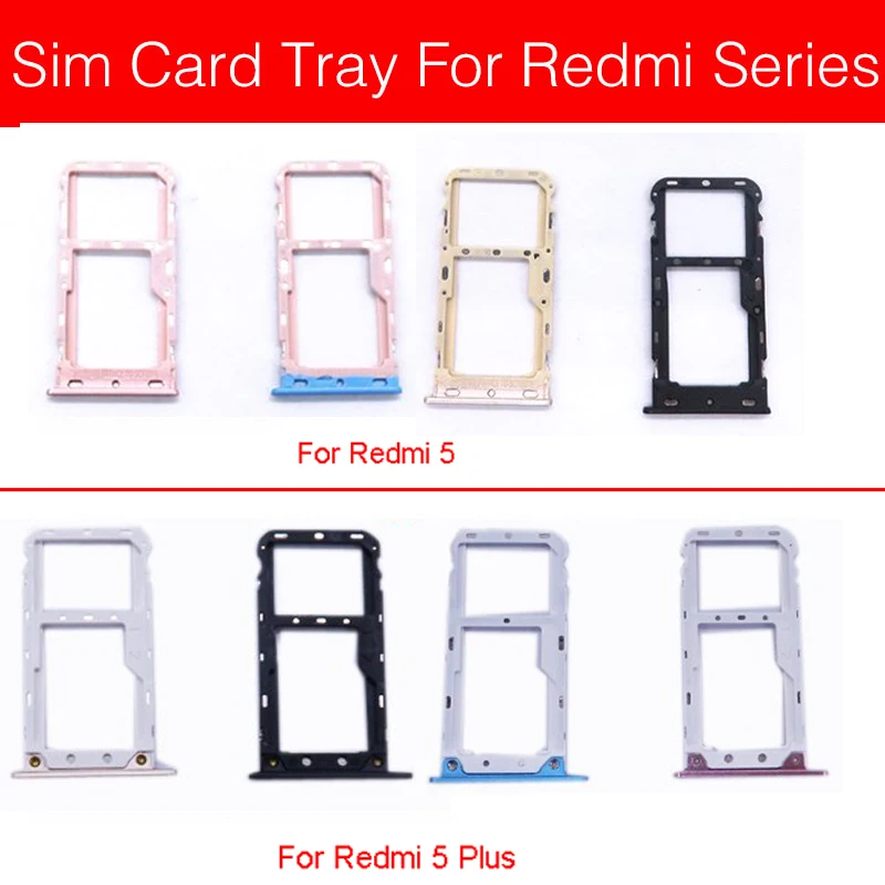 Держатель для микро sim карты Xiaomi Redmi 5 Plus + Micro SD слот гибкий кабель Запасные