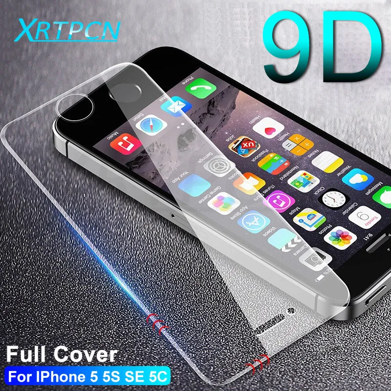 

9D Protective Glass On For iPhone 5S SE 5C 5 Tempered Screen Protector Anti-Burst Glass For Apple iPhone SE SE Protection Film