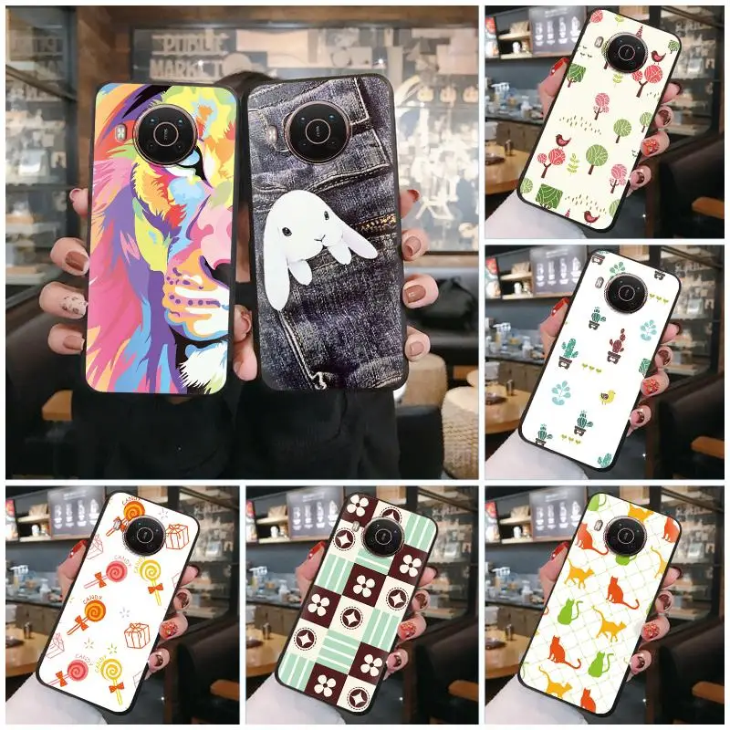Черный силиконовый чехол для телефона Nokia X20/X10 модная задняя крышка из ТПУ с