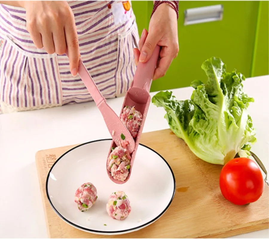 buy Meat Ball Maker Food Grade Plastic Convenient Meat Ball Mold Home DIY Useful Pattie Meatball Fish Ball Burger Set