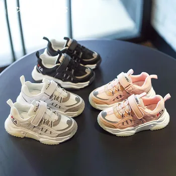 

Kids White Shoes 2020 Spring Baby Girls Brand Sport Sneakers Children Fashion Casual Shoes Boys Breathable Trainers FS3258