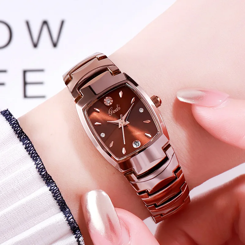 

Ladies Watches New Fashion Casual Diamond Wristwatch Table Small Calendar Ms. Strip Waterproof Women's Watch Gifts for Women