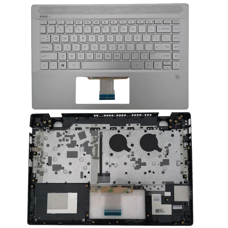 

NEW Original Laptop Palmrest Upper Case US Backlit keyboard For HP Pavilion 14-CE 14-CE0026TX Silver With fingerprint