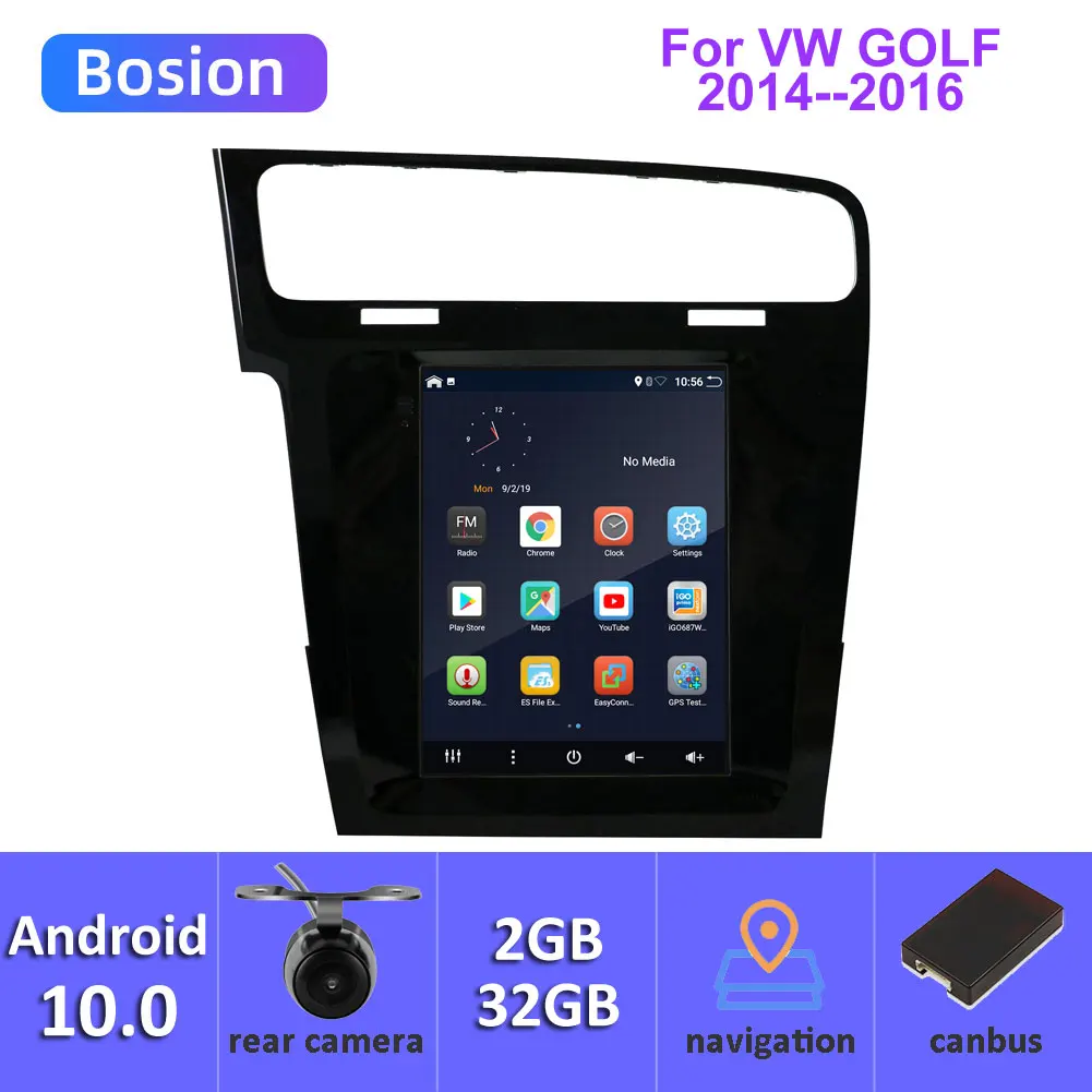 Android 10 автомобильный Радио мультимедийный плеер для Volkswagen GOLF 7 2013-2016 GPS 2 din GPS навигация вертикальный экран Bluetooth AUX