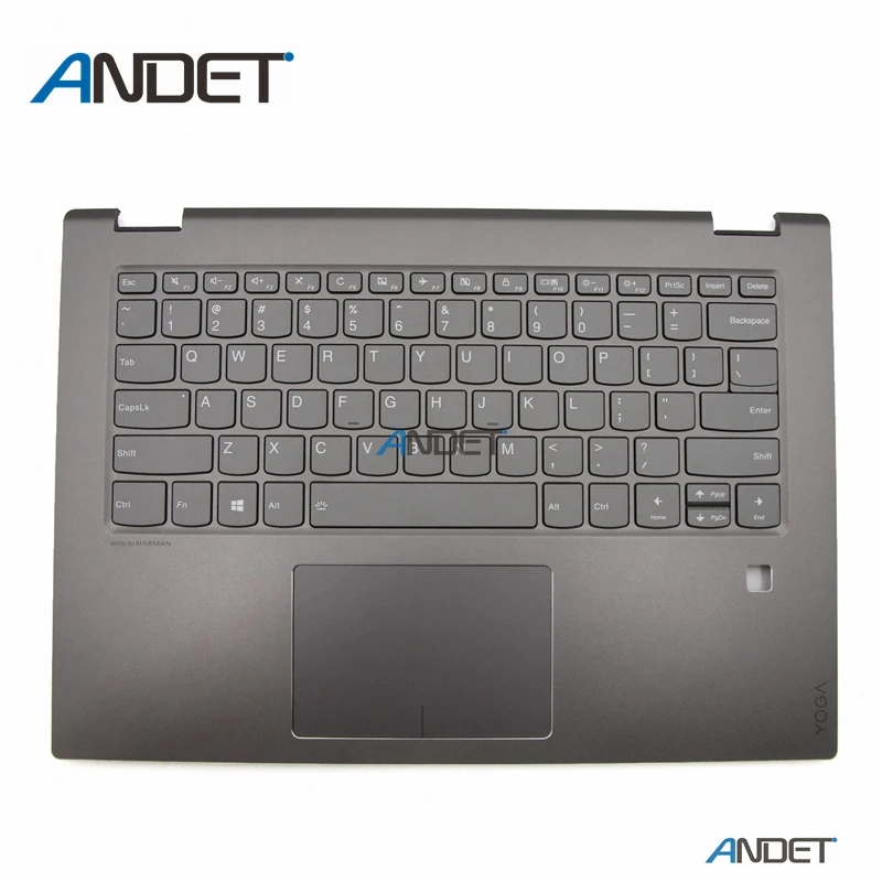 Для lenovo Flex 5 14 5-14 Yoga 520-14 Упор для рук C-Cover US клавиатура верхний Чехол черный отпечаток пальца FPR отверстие тачпад