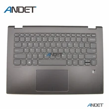 Для lenovo Flex 5 14 5-14 Yoga 520-14 Упор для рук C-Cover US клавиатура верхний Чехол черный отпечаток пальца FPR отверстие тачпад