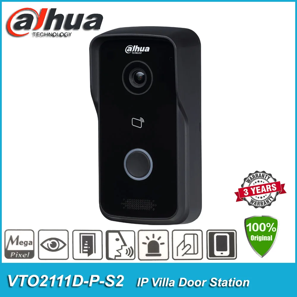 Оригинальный видеодомофон Dahua DHI-VTO2111D-P-S2 P2P IR POE IP вилла дверная станция наружное