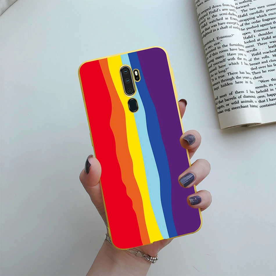 Case For OPPO A5 (2020) A9 (2020) A11X Soft Silicone Cute Heart Painted Cases TPU Back Cover For Coque OPPO A5 A9 A 5 2020 Funda cases for oppo cell phone