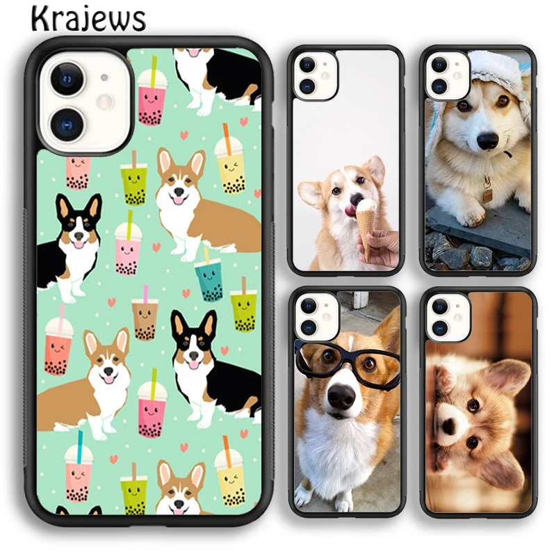 Чехол krajew Corgi для телефона с изображением собаки и пузыря чая iPhone 5 SE 6s 7 8 plus X XR XS 11 12