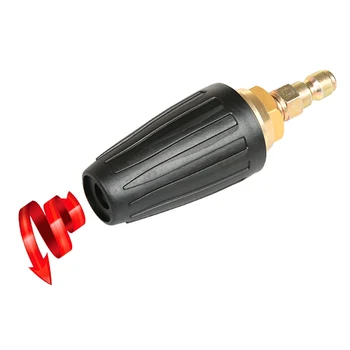 

Brass Turbo Nozzle Rubber Black Spray Tip Cleaning Turbo Nozzle Rotating