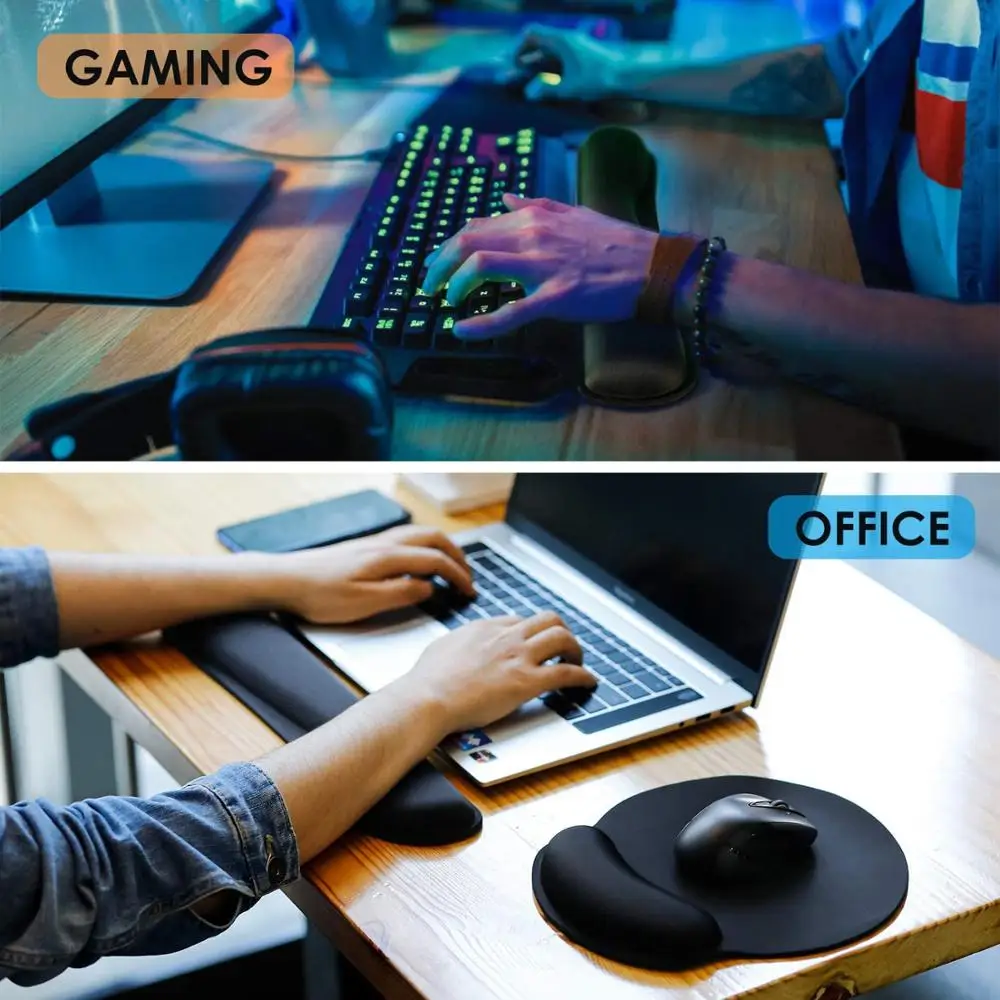 Ergonomic Non-Slip Mouse Pad with Wrist Support