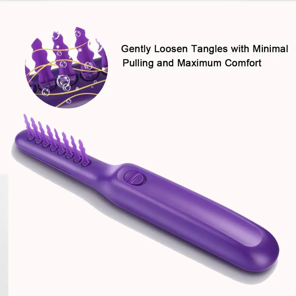 capelli rossi donna Spazzola elettrica districante per capelli Pettine per capelli bagnati e asciutti Spazzola districante per capelli 2a a 4c Kinky Wavy Auto scioglie i nodi_voghion.com