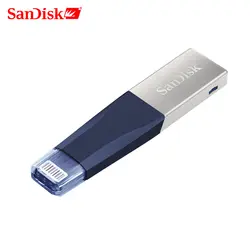 100% натуральная SanDisk USB флеш-накопитель для iphone ipad и PC 128 GB 64 GB флешки 32 GB 16 GB Оригинальный USB3.0 накопитель