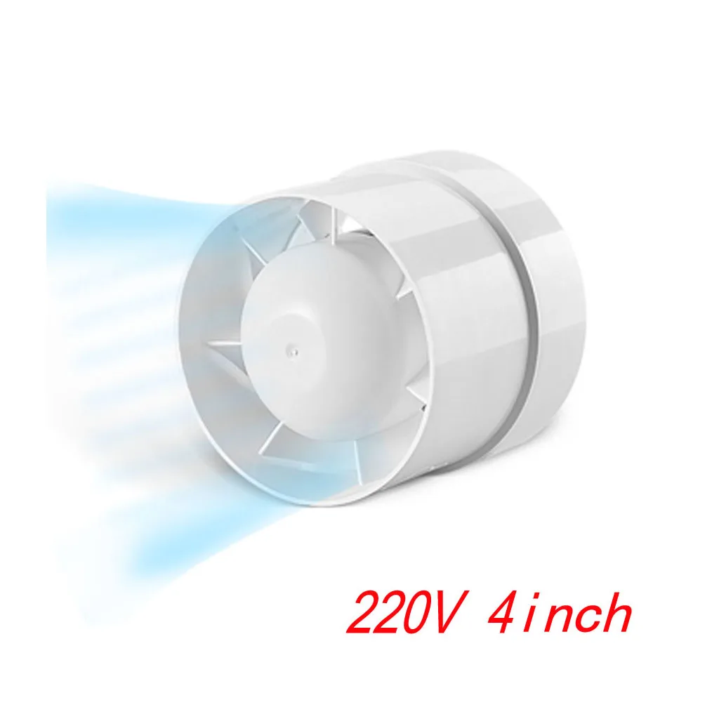 4 inch 100 CFM Inline Duct Booster Fan Exhaust Intake Ventilation for Boat Marine, Low Noise, White