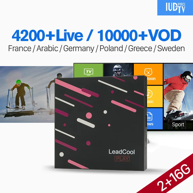 

IPTV Sweden France Spain 1 Year IUDTV Pro IPTV Subscription Leadcool Play Android 9.0 Box IPTV France Arabic Turkey Poland IP TV