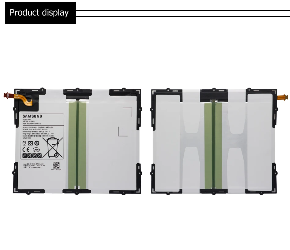 Samsung планшет Батарея EB-BT585ABE 7300 мАч для samsung Galaxy планшет Tab A 10,1 T580 SM-T585C T585 T580N батареи