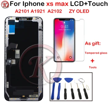 

ZY OLED For Iphone XS MAX LCD Display Touch Screen With Digitizer Replacement Assembly Parts For A2101 A1921 LCD