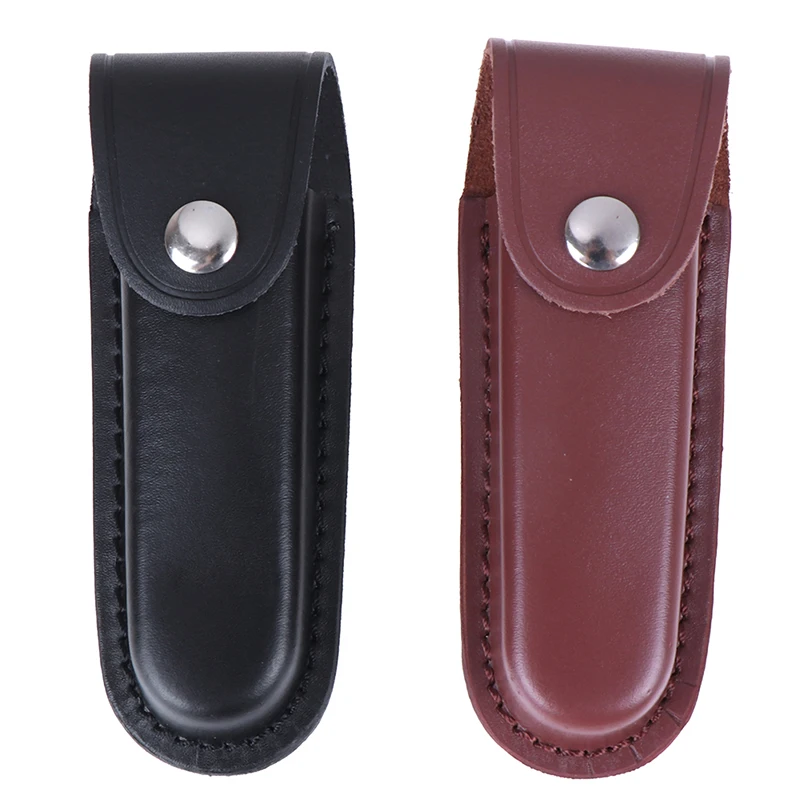Knife Sheath Leather Sheath With Waist Belt Buckle Pocket Multi-function Tool Knife Protective Cover Leather Belt knife sheaths