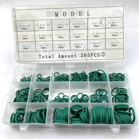 18 Sizes Air Conditioning HNBR O Rings Car Auto Repair Tools Rubber Air Conditioning Refrigerant Ring Sets Tools Hvac
