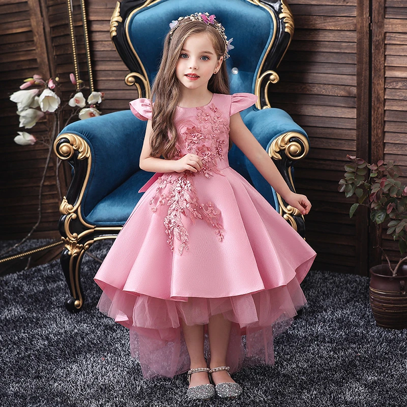 Vestidos rosas para niñas, vestidos largos de encaje de tul para boda, vestido de de Navidad, disfraz princesa para niños, nuevo Vestidos| - AliExpress