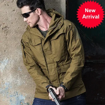 

Mens M65 NEW UK US Army Clothes Military Field Jackets Winter/Autumn Waterproof Flight Pilot Coat Hoodie Windbreaker Four colors