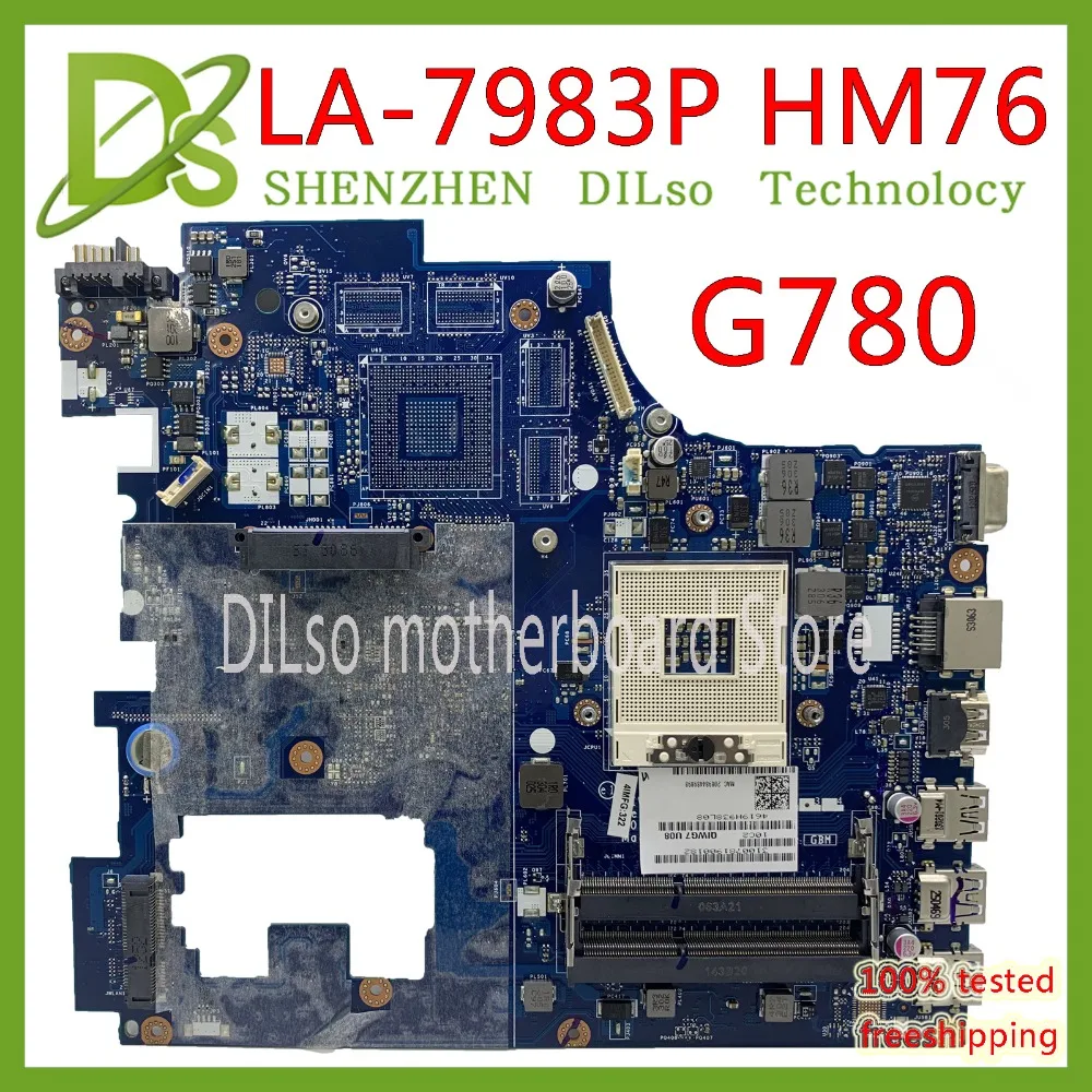 KEFU LA-7983P для lenovo G780 для lenovo QIWG7 LA-7983P HM76 PGA989 DDR3 материнская плата Тесты оригинальная материнская плата