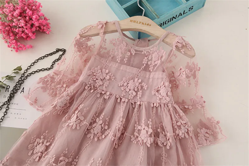 Летняя одежда для девочек; Детские платья для девочек; кружевное платье с цветочным рисунком; вечерние платья для маленьких девочек; платье принцессы для девочек; 45