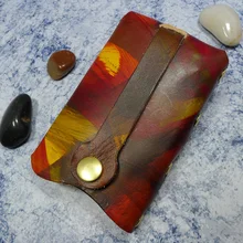 Вытягивающий органайзер для ключей, кожаный держатель для ключей с заклепками, чехол для ключей, ручная работа, ключница для ключей, для мужчин и женщин, 1875Y