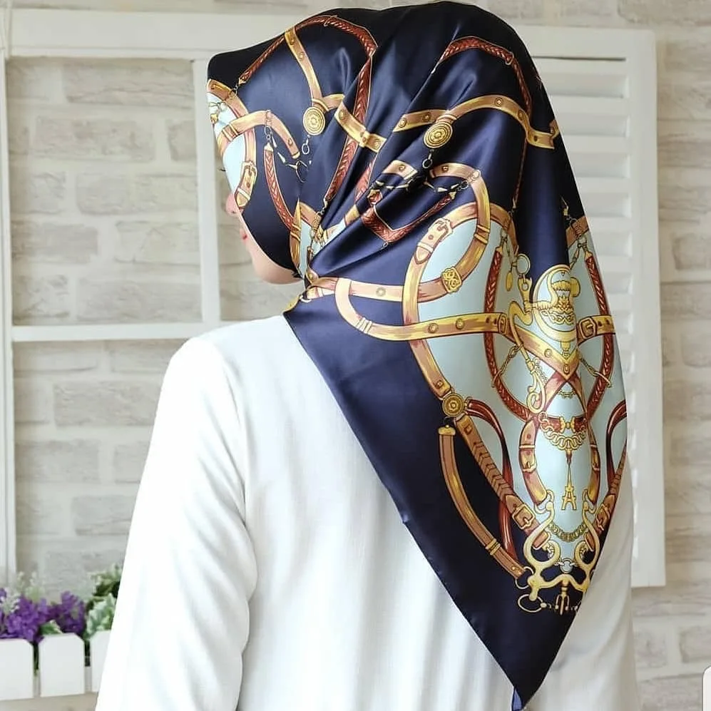 silk satin head scarf