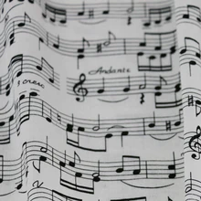 110 см ширина, специальная распродажа, музыкальная нотка, принт, хлопок, ткань, рукоделие, Zakka, хлопок, материал, музыкальная нота, сумка, для дома, вечерние, Декор