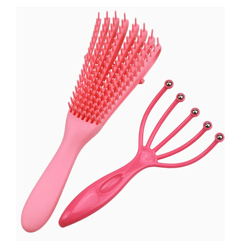 

Massage Comb Octopus Massage Tool Set Hair Brush Scalp Detangle Hairbrush Anti-tie Knot Comb Health Care Salon Hairdressing