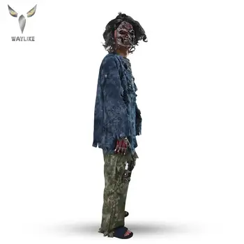 

Waylike Halloween Zombie Costume Fancy Dress Cosplay Costume Horror Outfits Scary Party Horrible Corpse Wear