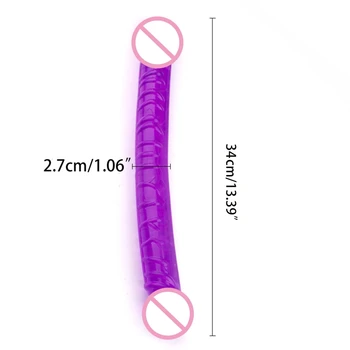 50LF Realistic Long Dildo Sex Toys with Double Heads G-spot Plug Adult for Women Lesbian 2
