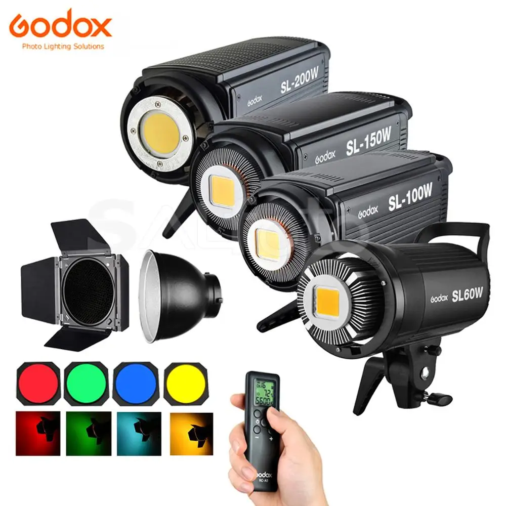 Godox SL60W SL100W SL150W SL200W светодиодный для непрерывного освещения и видеосъемки