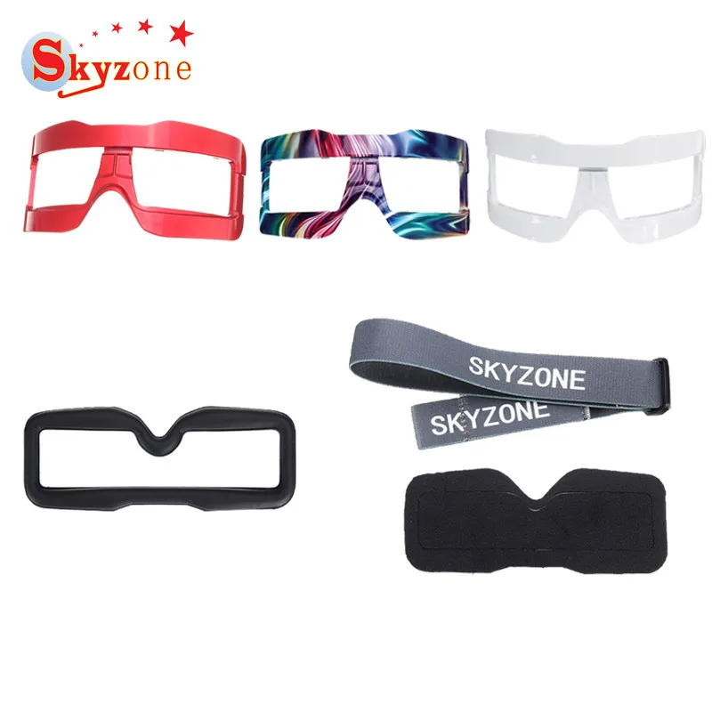 SKYZONE SKY02C SKY02X PU Faceplate Foam Pad Eye Cup Guard 4-in-1 Set Face Mask for FPV Goggle Replacement DIY Spare Parts | Игрушки и