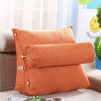 

Bed Triangular Cushion Chair Bedside Lumbar Chair Backrest Lounger Lazy Office Chair Reading Pillow Household Decor BB50KD