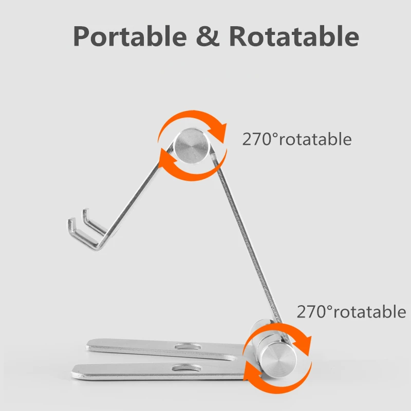  Rotatable Aluminum Alloy Tablet Holder For Ipad Air 1/2 Mini 1/2/3/4 Pro 9.7 10.5 12.9 Foldable Cel