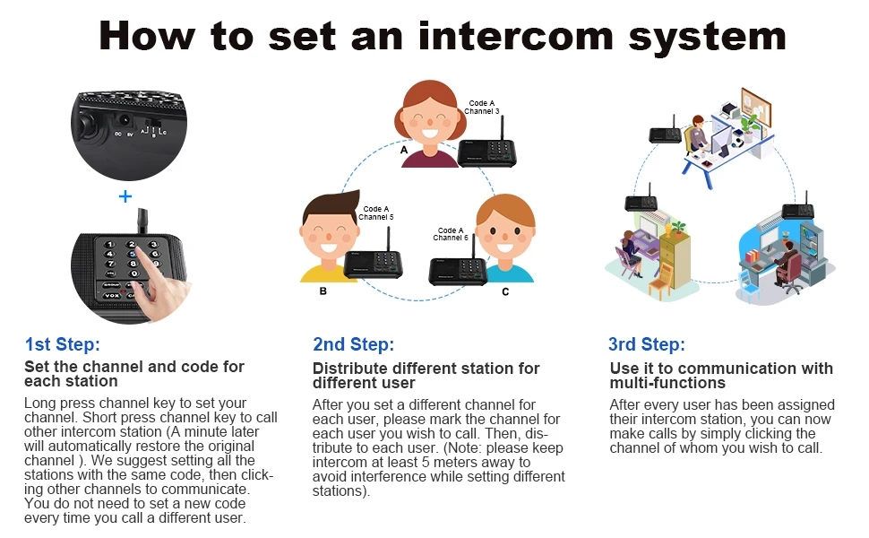 audio intercom system Wireless Apartment Intercom System for Home Business Office Room 2 way Communication Wireless Audio Intercom Indoor gate intercom systems with camera