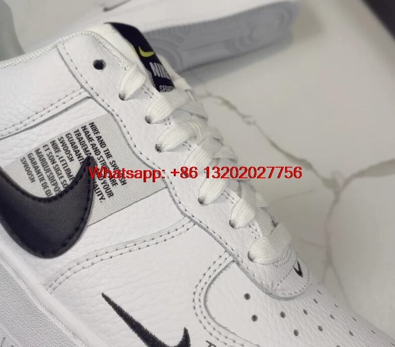 Air Force 1 One Low 07 Lv8 Utility черно-белая женская и мужская Обувь Af1 кроссовки