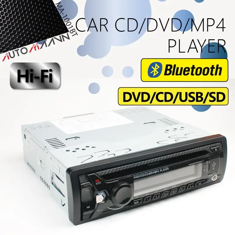 Car Bluetooth CD/DVD Player Single Slot USB/TF Receiver IN-DASH for Nissan Honda Din Toyota Radio