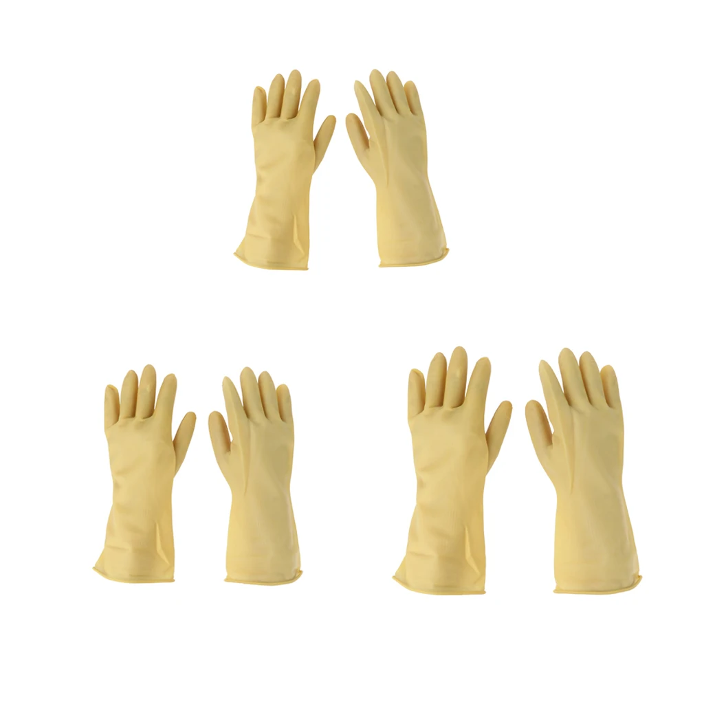 Pair of Reusable Waterproof Household Gloves for Home Kitchen Dish Washing Laundry Cleaning