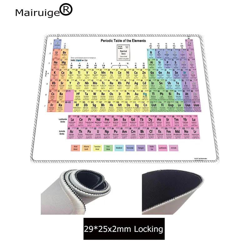 Mairuige на заказ Высокая скорость Таблица элементов винтажный стильный большой коврик для мыши игровой прямоугольный фиксирующий край коврик для мыши