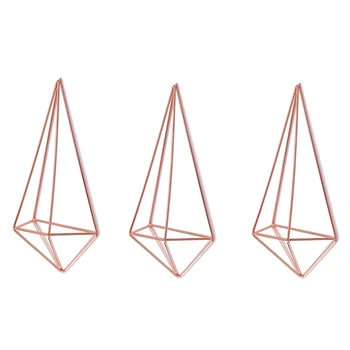 

3 Pcs Wall Mounted Air Plant Holder Modern Geometric Planter Hanging Tillandisia Container Himmeli Home Decor