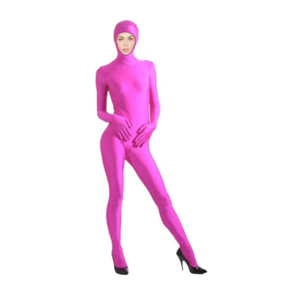 thumbnail image 1 of Chicos rosados, disfraces de Zentai personalizados de Joji rosado, traje de gato, disfraces de Halloween, mono para adultos, cremallera en la entrepierna, ojos abiertos, boca abierta, 1 of 5