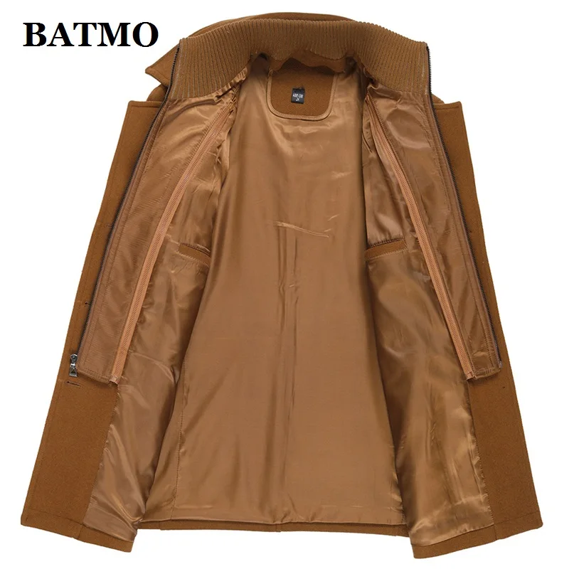BATMO шерстяной Тренч для мужчин, Новое поступление, зимние толстые шерстяные куртки, мужское теплое пальто плюс размер M-4XL 1393
