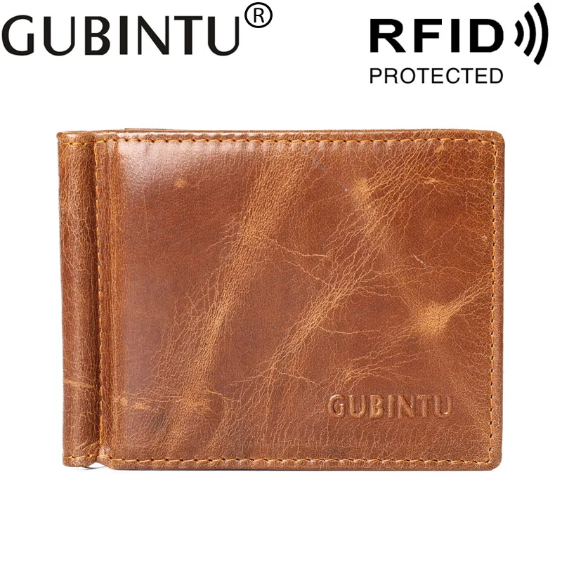 Бренд пояса из натуральной кожи Твердые RFID Зажимы для денег бумажники мужские металлический зажим мужской кредитной и футляр для