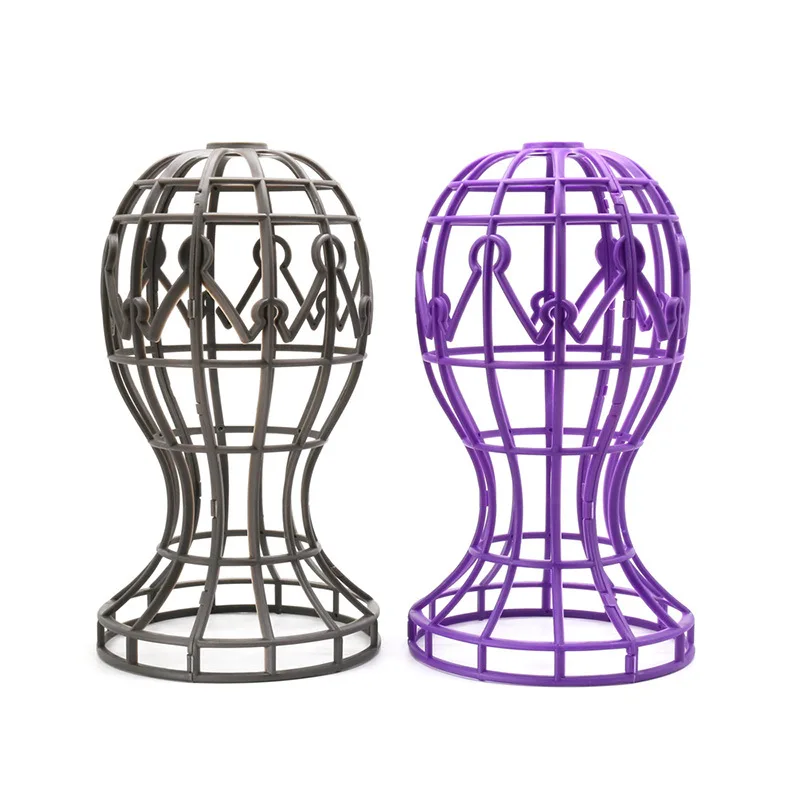 Wig Stand Lantern Shape Plastic Foldable Multi-Purpose Hat Cap Holder Storage Rack 2 color wig stand holder wig head mannequin wig storage stand mannequin head holder mannequin head model wig supplies