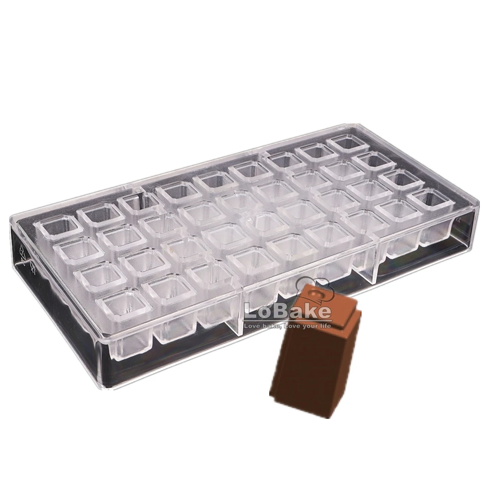

36 cavities square long stick cube cube polycarbonate PC chocolate mold sweet ice mould candy making molds tools DIY bakery